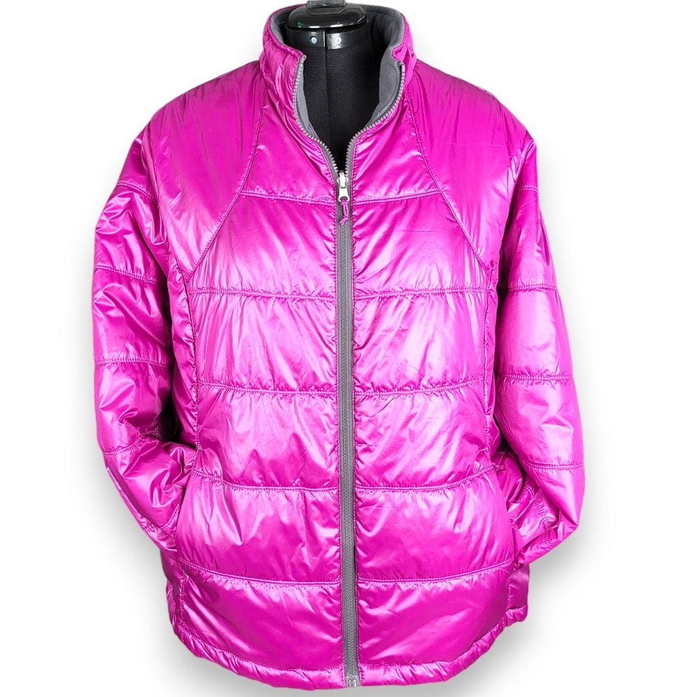 Everlast Sport Fuchsia Puffer Jacket Full Zip Packable - 3X
